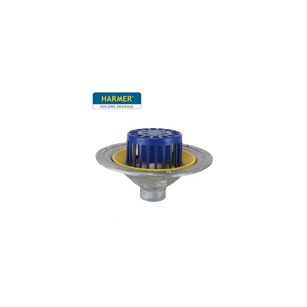Harmer AV200T Aluminium Dome Grate Flat Roof Outlet with Vertical 2