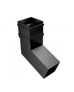 3" x 3" Cast Aluminium Square Downpipe Bends - Front/Back 112.5 Degree without Ears