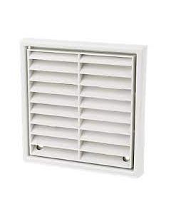 300mm x 300mm Square Louvred Vent White