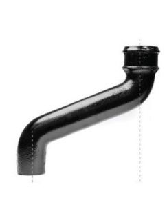3" Apex Heritage Cast Iron Downpipes 112.5 degree Offsets - Pipe without Ears 304mm