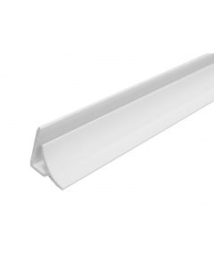 White Clip On Internal Corner Trim for Hygienic Sheets (3m) White