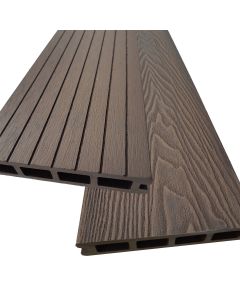 Teranna Everdeck Dark Brown Composite Decking 3.6MT X 135MM ( Double sided board )