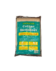 Cotton Dust Sheet 12x9ft Cream