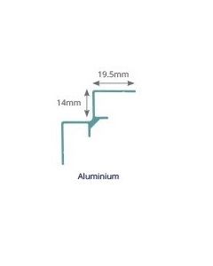 Fibo Aluminium Internal Profile 2.4m Long