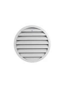 Round Louvred Grille No Spigot With Flyscreen White